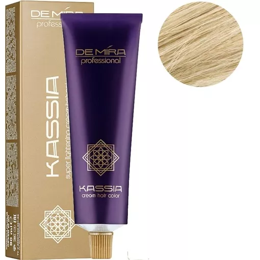 SL/01 суперосвітлюючий натурально-попелястий Крем-фарба для волосся перманентна, 90мл Cream hair color KASSIA DEMIRA Professional