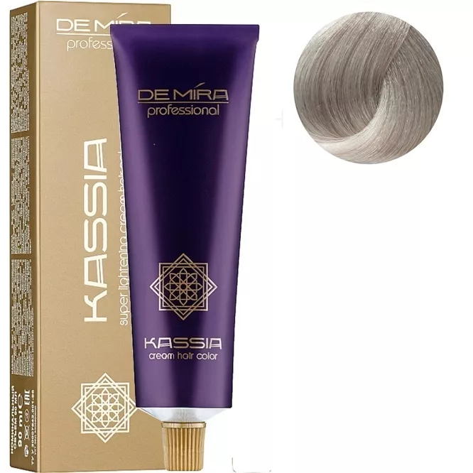 SL/71  суперосвітлюючий коричнево-попелястий Крем-фарба для волосся перманентна, 90мл Cream hair color KASSIA DEMIRA Professional