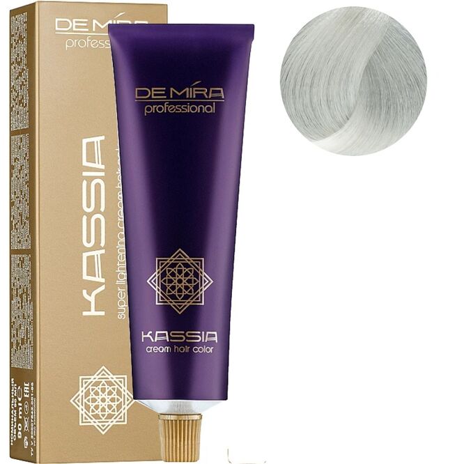 SL/8 суперосвітлюючий,перлинний Крем-фарба для волосся перманентна, 90мл Cream hair color KASSIA DEMIRA Professional