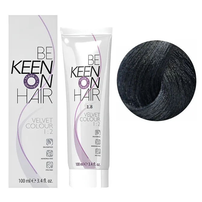 1/8 синьо-чорний Перманентна крем-фарба без аміаку, 100 мл VELVET COLOUR KEEN