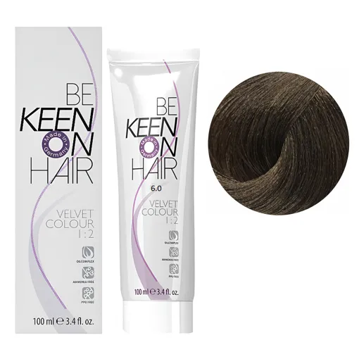 6/0 темний блондин Перманентна крем-фарба без аміаку, 100 мл VELVET COLOUR KEEN