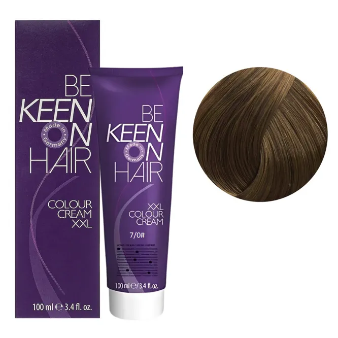 7/0# блондин спеціальний Стійка крем-фарба для волосся, 100 мл Colour Cream XXL KEEN