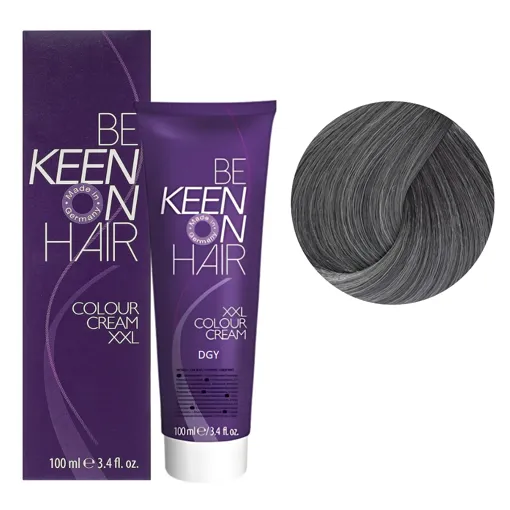 Темно-сірий  DARK GREY Стійка крем-фарба для волосся, 100 мл Colour Cream XXL KEEN