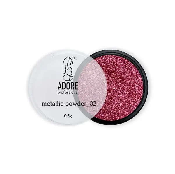 Металева хромована втирка, 0,5 г №02 Metallic Powder ADORE