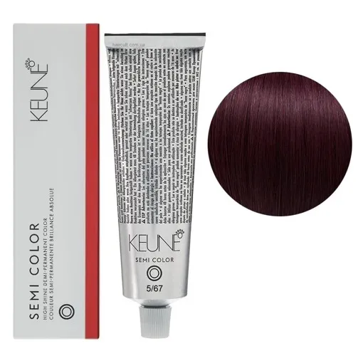 5/67 Світло-коричневий червоно-фіолетовий Фарба для тонування волосся без аміаку,  60 мл Demi-Permanent Color SЕМІ COLOR KEUNE