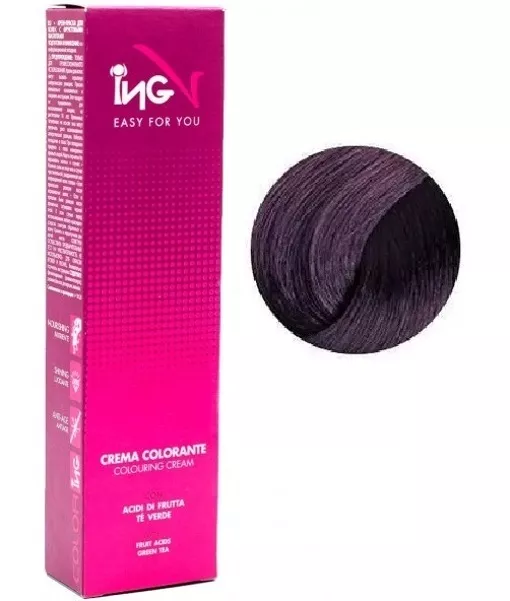 6/222 темний блондин екстра-фіолетовий Крем-фарба для волосся стійка, 100 мл Colouring Cream ING