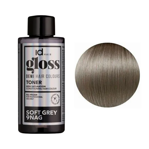 9NAG (9/13) Soft Grey Деміперманентна рідка фарба для волосся без аміаку, 75 мл Demi Hair Colours TONER GLOSS ID Hair