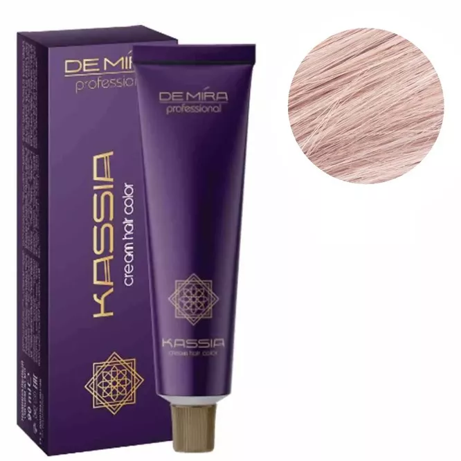 8/65 світлий блондин фіолетово-червоний Крем-фарба для волосся перманентна, 90мл Cream hair color KASSIA DEMIRA Professional