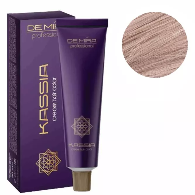 9/65 дуже світлий блондин фіолетово-червоний Крем-фарба для волосся перманентна, 90мл Cream hair color KASSIA DEMIRA Professional