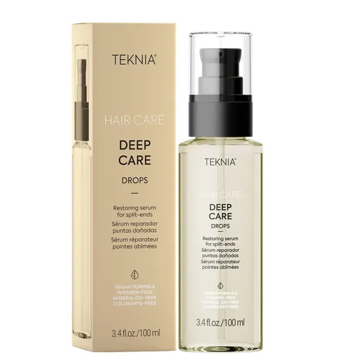 Краплі-олія відновлювальні для пошкоджених кінчиків волосся, 100 мл 44743 Drops DEEP CARE TEKNIA LAKME