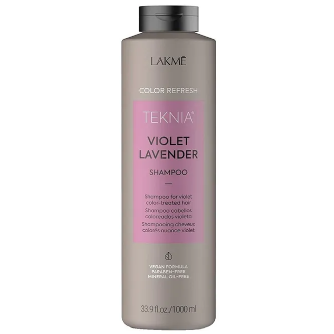 Шампунь для оновлення кольору фіолетових відтінків волосся, 1000 мл 44271 VIOLET LAVENDER SHAMPOO Color Refresh TEKNIA LAKME