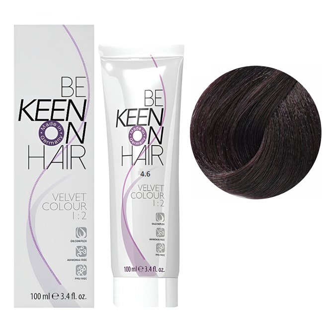 4/6 дика слива Перманентна крем-фарба без аміаку, 100 мл VELVET COLOUR KEEN