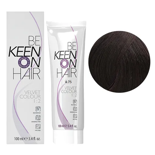 4/75 махагон Перманентна крем-фарба без аміаку, 100 мл VELVET COLOUR KEEN