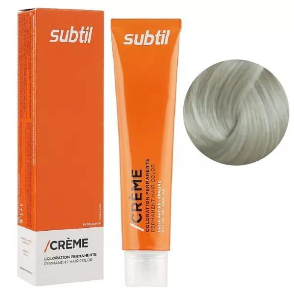 12/1 SE суперосвітлюючий попелястий блондин Стійка фарба 60 мл CREME Permanent Hair Color Subtil  
