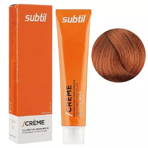 8/43 світлий блондин мідний золотистий Стійка фарба 60 мл CREME Permanent Hair Color Subtil  