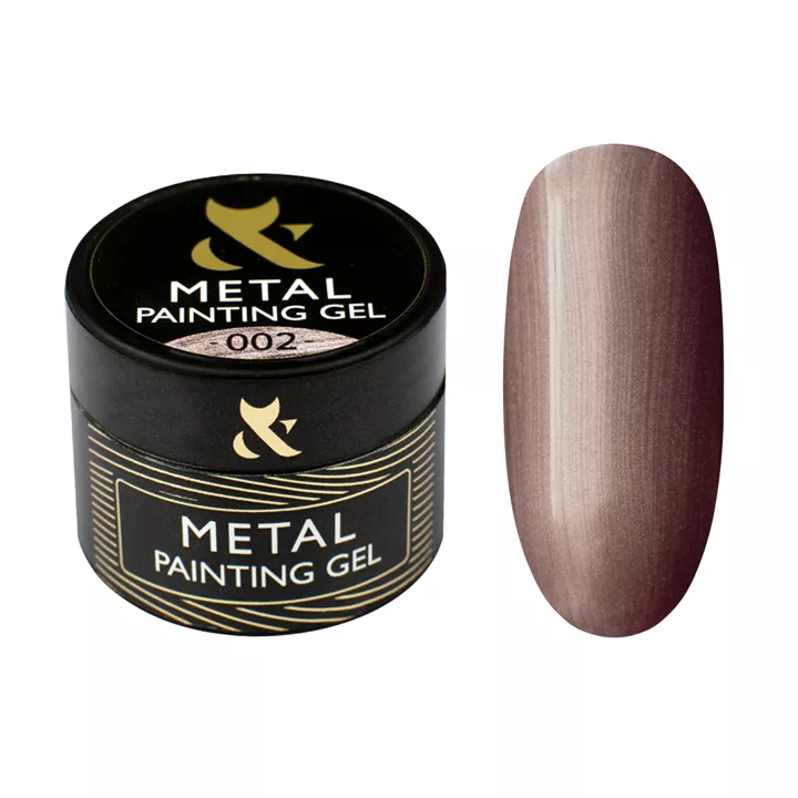 F.O.X Metal Paint Gel Металізована гель-фарба 5мл №002 Рожеве золото  