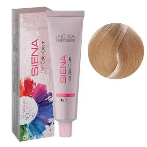 12/7 екстра-світлий блондин коричневий  Фарба для волосся стійка, 90мл  SIENA Chromatic Save jNOWA Professional 