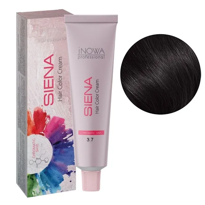 3/7 темно-каштановий коричневий Фарба для волосся стійка, 90мл  SIENA Chromatic Save jNOWA Professional 