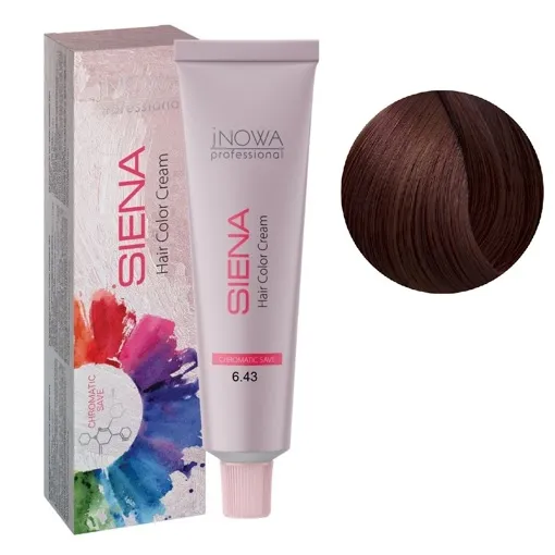 6/43 темний блондин червоно-золотистий Фарба для волосся стійка, 90мл  SIENA Chromatic Save jNOWA Professiona