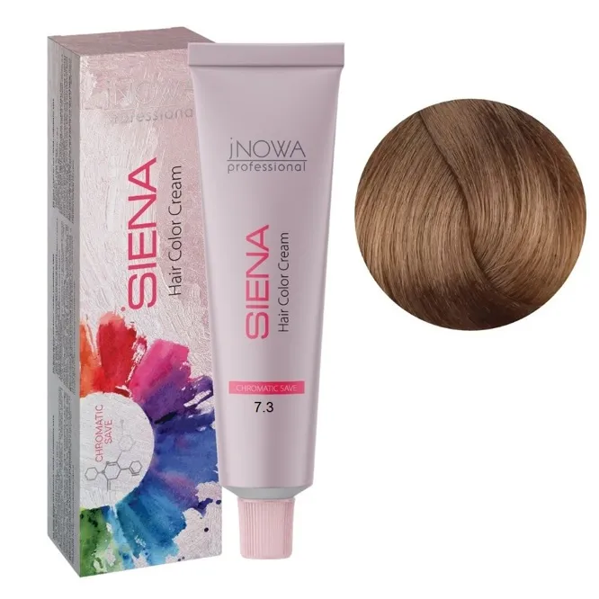 7/3 середній блондин золотистий Фарба для волосся стійка, 90мл  SIENA Chromatic Save jNOWA Professiona