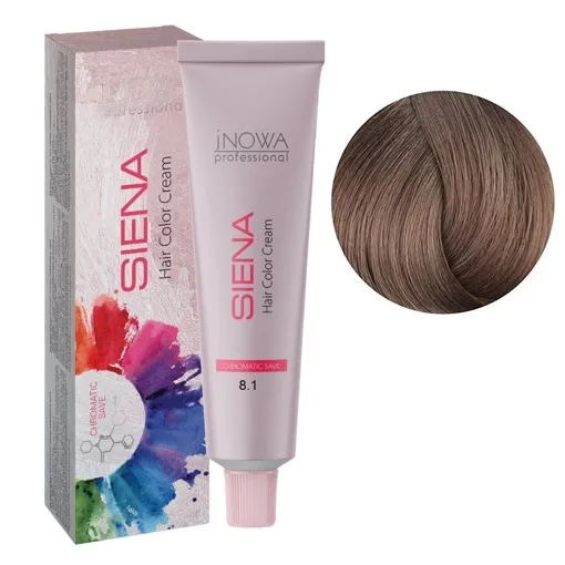8/1 світлий блондин попелястий Фарба для волосся стійка, 90мл  SIENA Chromatic Save jNOWA Professiona
