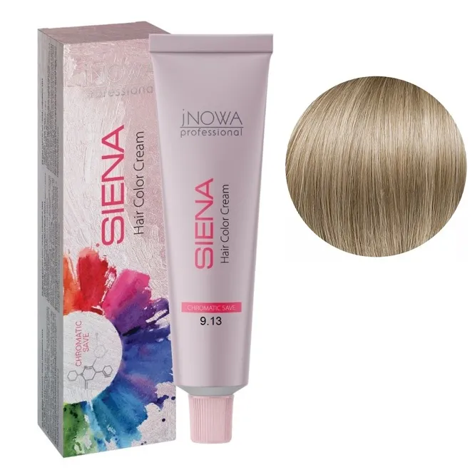 9/13 дуже світлий блондин попелясто-золотистий  Фарба для волосся стійка, 90мл  SIENA Chromatic Save jNOWA Professiona