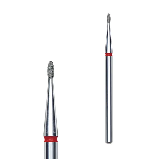Фреза діамантова ПОЧКА ЗАКРУГЛЕНА ЧЕРВОНА діаметр 1,2 мм / робоча частина 3 мм EXPERT (FA50R012/3) STALEKS PRO