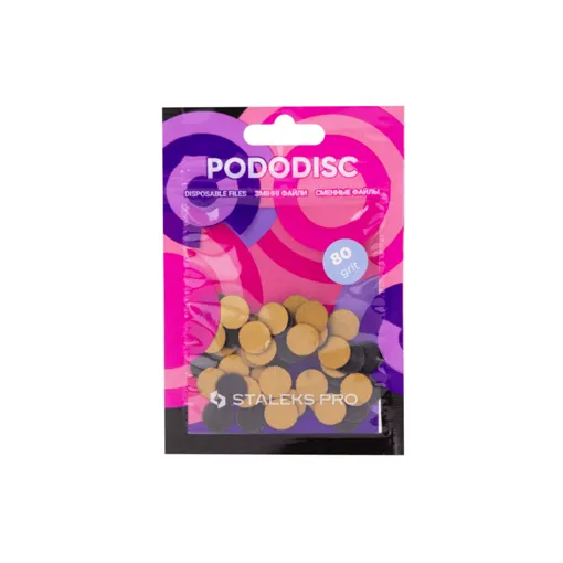 Змінні файли для педикюрного диска 80 грит EXPERT PODODISC &quot;XS&quot; (50 шт) PDF-10-80 STALEKS PRO