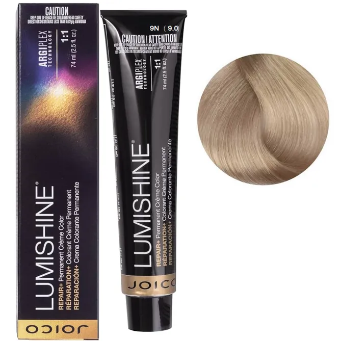 9N (9,0) Перманентна крем-фарба для волосся, 74 мл Permanent Creme Color Repair+ LumiShine JOICO