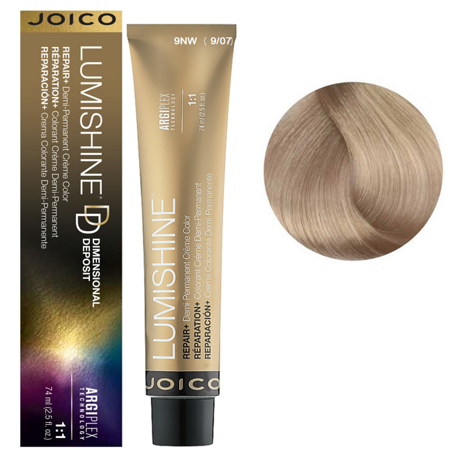 9NW (9/07) Деміперманентна крем-фарба без аміаку подвійної пігментаціїї, 74 мл Demi-Permanent Color Dimensional Deposit LumiShine  JOICO