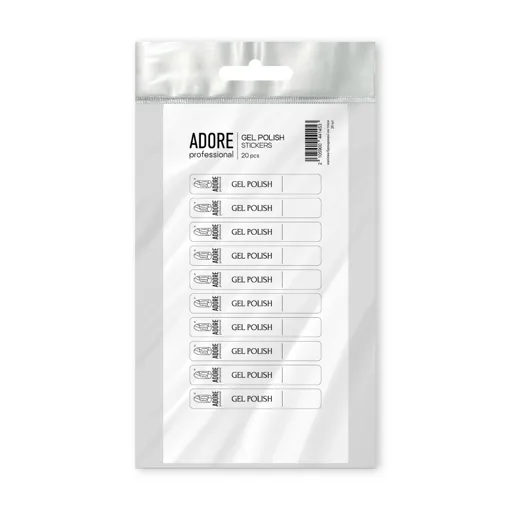 ADORE Sticers Gel Polish Наліпки брендовані на тіпси 20шт 