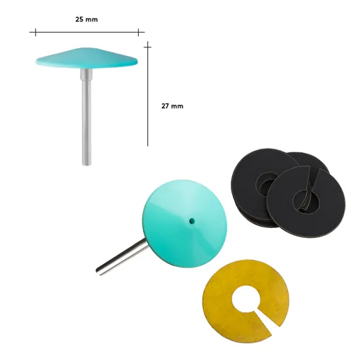 Педикюрний диск ПЛАСТИКОВИЙ скошений &quot;L&quot; (25 мм) зі змінними файлами 180 грит (5 шт) PODODISC SPDset-25 STALEKS PRO