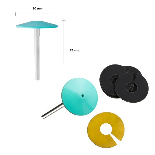 Педикюрний диск ПЛАСТИКОВИЙ скошений &quot;M&quot; (20 мм) зі змінними файлами 180 грит (5 шт) PODODISC SPDset-20 STALEKS PRO