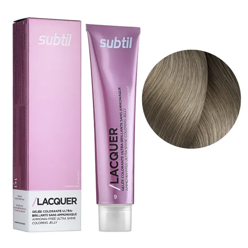 9 дуже світлий блондин натуральний Безаміачна тонувальна гелева фарба на кислотній основі, 60 мл LACQUER SUBTIL