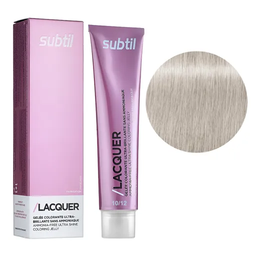 10/12 екстрасвітлий блондин попелясто-перламуровий Безаміачна тонувальна гелева фарба на кислотній основі, 60 мл LACQUER SUBTIL