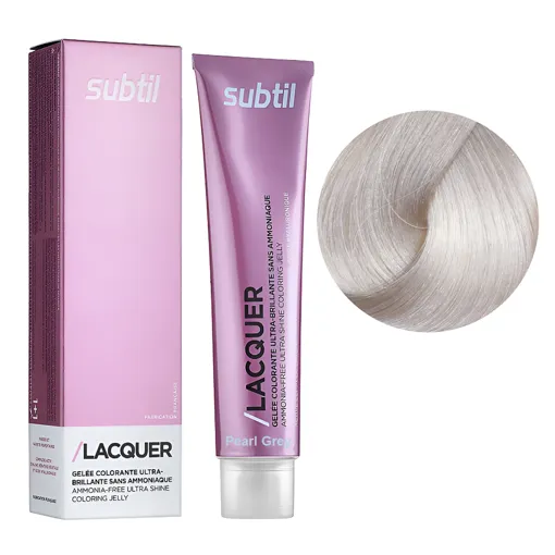 Сіра перлина (GRIS PERLE) Безаміачна тонувальна гелева фарба на кислотній основі, 60 мл LACQUER SUBTIL