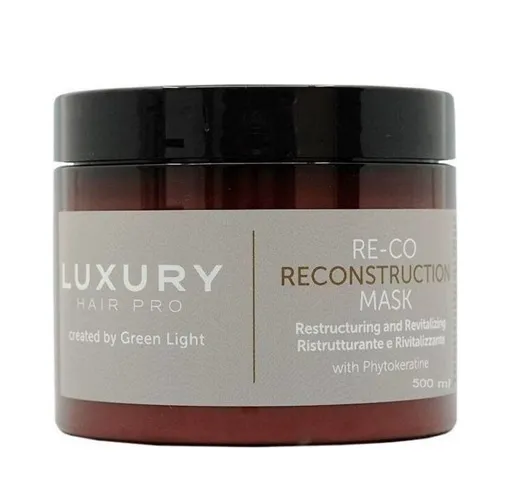 Маска для реконструкції волосся а з фітокератином,  500 мл  Reconstruction Mask RE-CO LUXURY GREEN LIGHT 