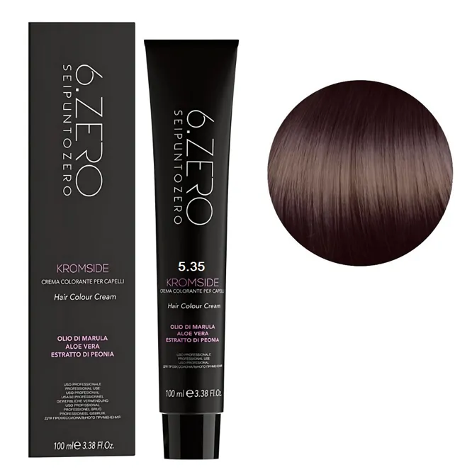 5/35 Крем-фарба для волосся стійка, 100мл  Hair Color Cream KROMSIDE 6.ZERO Seipuntozero