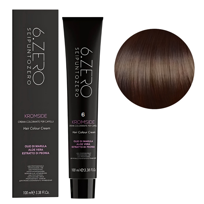 6 Крем-фарба для волосся стійка, 100мл  Hair Color Cream KROMSIDE 6.ZERO Seipuntozero