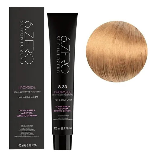 8/33 Крем-фарба для волосся стійка, 100мл  Hair Color Cream KROMSIDE 6.ZERO Seipuntozero