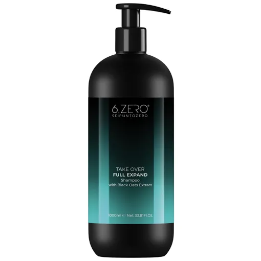 Шампунь для надання об’єму тонкому волоссю з чорним вівсом, 1000 мл Shampoo FULL EXPAND Take Over 6.ZERO SEIPUNTOZERO