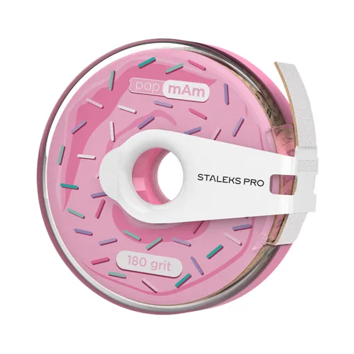 Змінний файл-стрічка papmAm БІЛИЙ EXPERT 180 грит в пластиковій котушці з кліпсою (7 метрів) ATC-180w STALEKS PRO