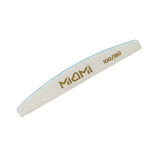 Пилка для нігтів 100/180 грит півмісяць Half Miami