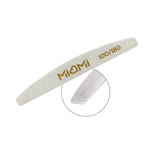 Пилка для нігтів 100/180 грит півмісяць TITAN Half Miami