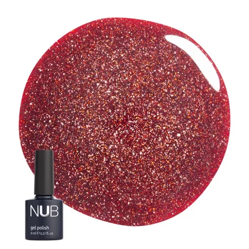 NUB Gel Polish Night Light Гель-лак світловідбиваючий 8мл № NL3 Red Sparks