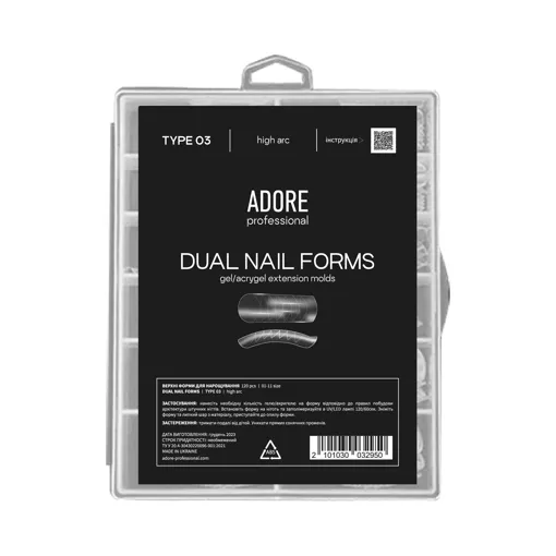 ADORE DUAI Nail Forms  Верхні форми для нарощування № 3 (120шт) 