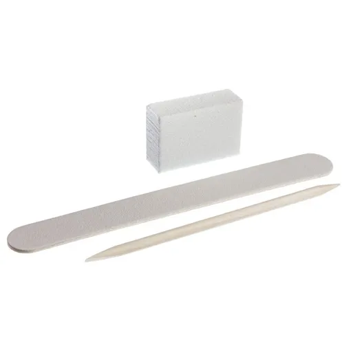 Набір одноразовий для манікюру (пилочка120/120, баф120/120, апельсинова палочка) KODI Professional 