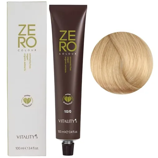 10/0 платиновий блондин натуральний Крем-фарба для волосся без аміаку, 100 мл ZERO VEGAN Vitality`s