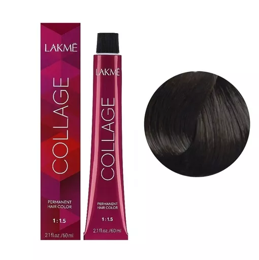 5/60 Світло-каштановий коричневий  Крем-фарба для волосся стійка, 60 мл Permanent Hair Color COLLAGE LAКME
