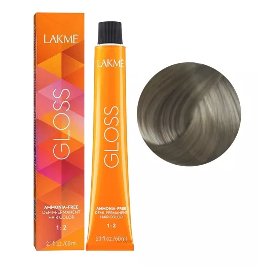9/21 Дуже світлий блондин фіолетово-попелястий Фарба для тонування волосся без аміаку, 60мл Demi-permanent Hair Color GLOSS LAKME